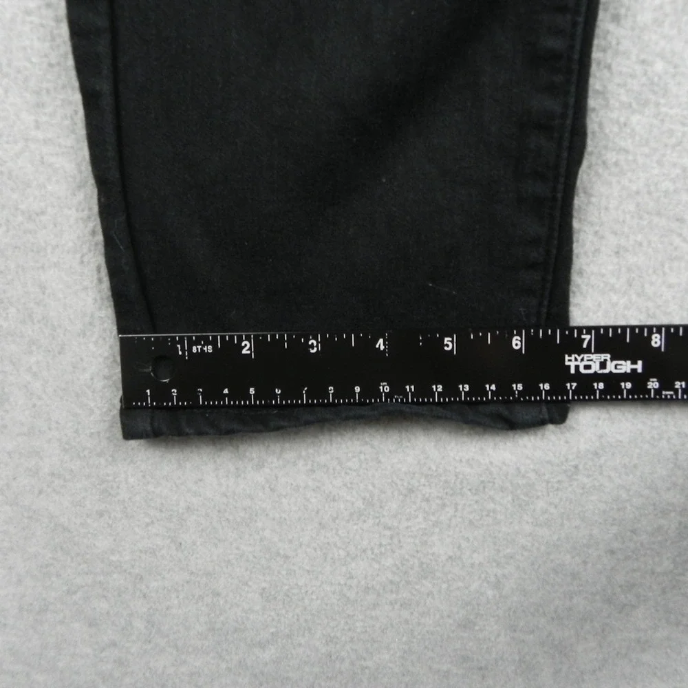 Uniqlo Jeans Mens Large 34x24 Cropped Slim Tapered Stretch Flex Denim Black